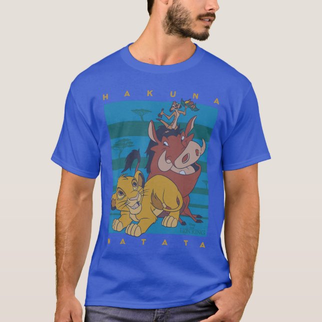 Disney The Lion King Hakuna Matata Squad Retro T Shirt (Framsida)