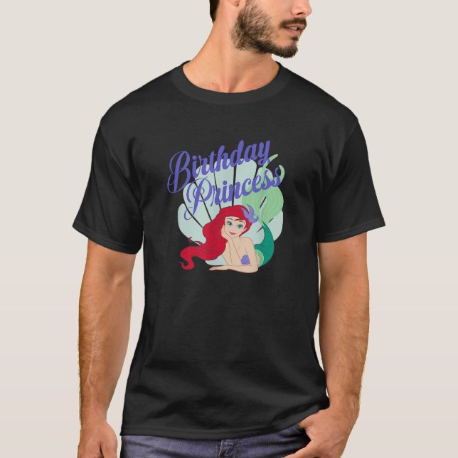 Disney The Little Sjöjungfru Ariel Birthday Prince T Shirt (Framsida)