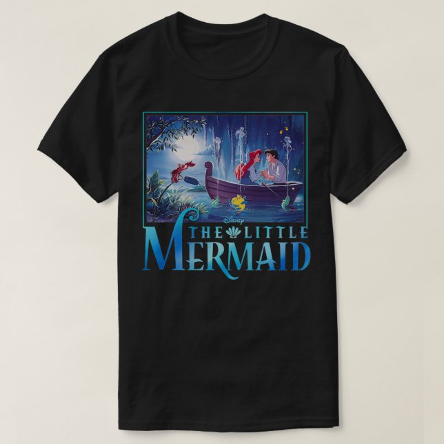 Disney the Little Sjöjungfru Ariel & Eric Grotto P T Shirt (Design framsida)