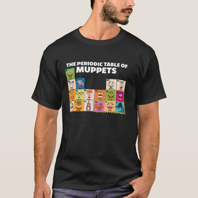 Disney The Muppets Periodic Table Of The Muppets  T Shirt (Framsida)