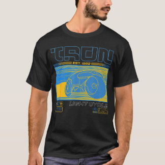 Disney Tron Est 1982 Light Cycle Futuristic Schema T Shirt
