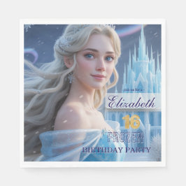Disney's Frozen Elsa Birthday personalize name Pappersservett