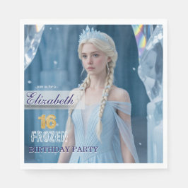 Disney's Frozen Elsa Birthday personalize name Pappersservett