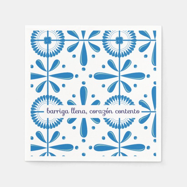 Disño mexiano estilo talavera pappersservett (Framsidan)