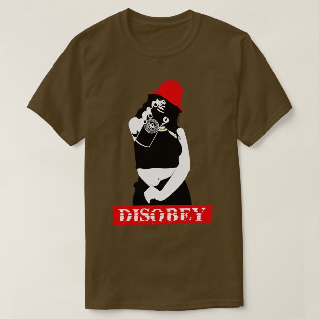 DISOBEY I RED T SHIRT (Design framsida)