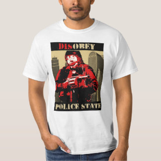 disobey polisstaten vid ilsket t-shirt