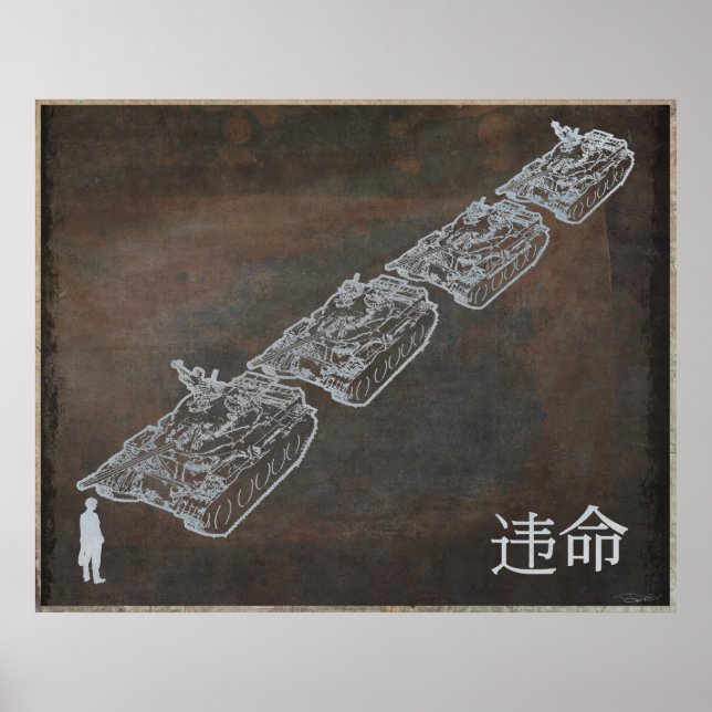 DISOBEY Tank Man Poster (Framsidan)