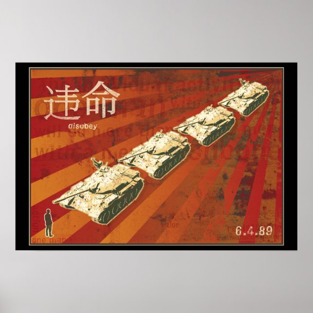 DISOBEY Tank Man Poster (Framsidan)