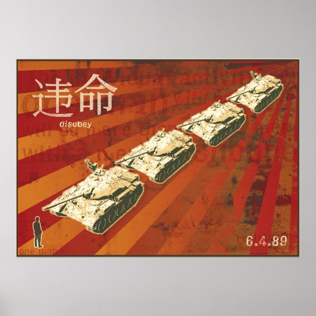 DISOBEY Tank Man Poster (Framsidan)