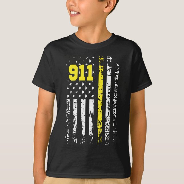 Dispatcher 911 First Responder USA Dispatcher Gift T Shirt (Framsida)