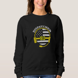 Dispatcher 911 Operatör Usa Hörlurar Flagga Tunn G T Shirt
