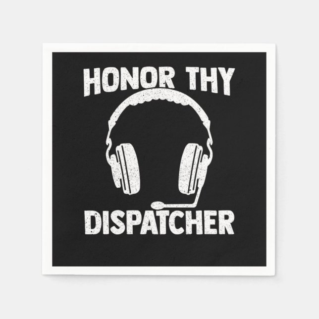 Dispatcher 911 Thin Guld Gult Line Pappersservett (Framsidan)