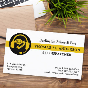 Dispatcher Anpassningsbar Modern Akut Services 911 Visitkort