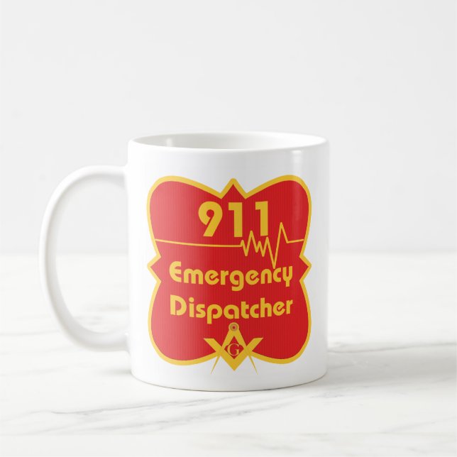 Dispatcher för 911 Mason Kaffemugg (Vänster)