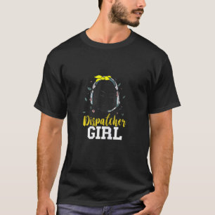 Dispatcher Girl Headset Thin Gult Line Moody Gir T Shirt