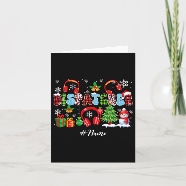 Dispatcher Julgran Leopard Santa Snögubbe Jo Kort (Framsida)