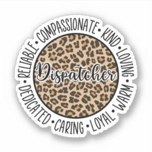 Dispatcher Leopard Print - Akut Dispatcher Klistermärken