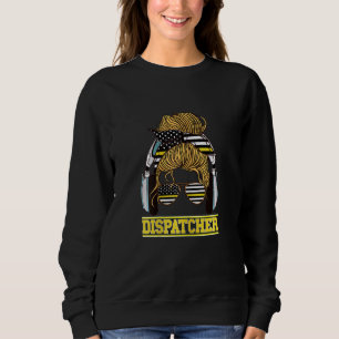 Dispatcher Messy Bun Girl Sunglass USA 911 T Shirt