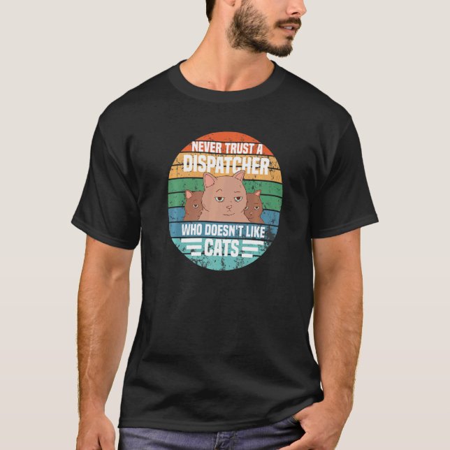 Dispatcher och katter t shirt (Framsida)