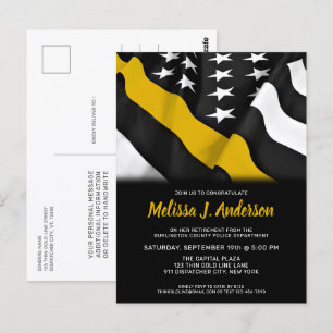 Dispatcher Pension Personlig Thin Guld Line Vykort