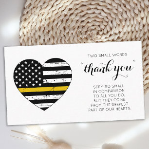 Dispatcher Police 911 Thin Guld Line Tack Visitkort