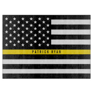 Dispatcher Thin Gult Line American Flagga Namn