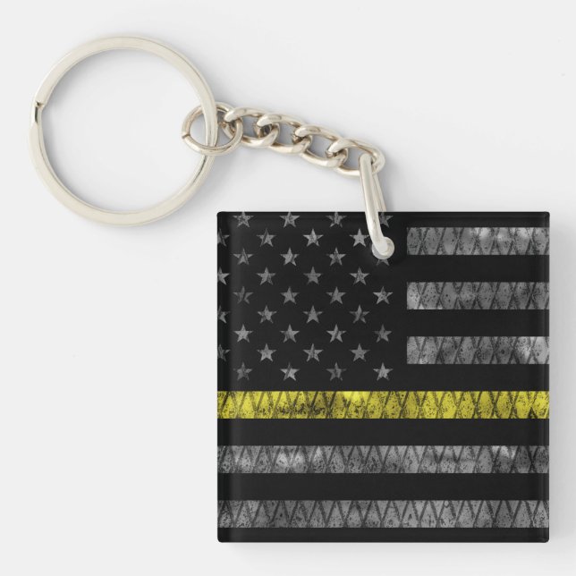 Dispatcher Thin Gult Line-Flagga (Framsidan)
