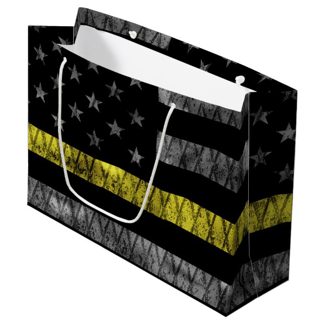 Dispatcher Thin Gult Line-Flagga (Framsidan Vinklad)