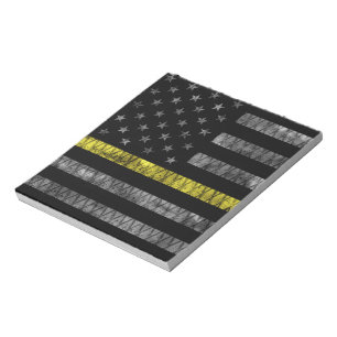 Dispatcher Thin Gult Line-Flagga Anteckningsblock
