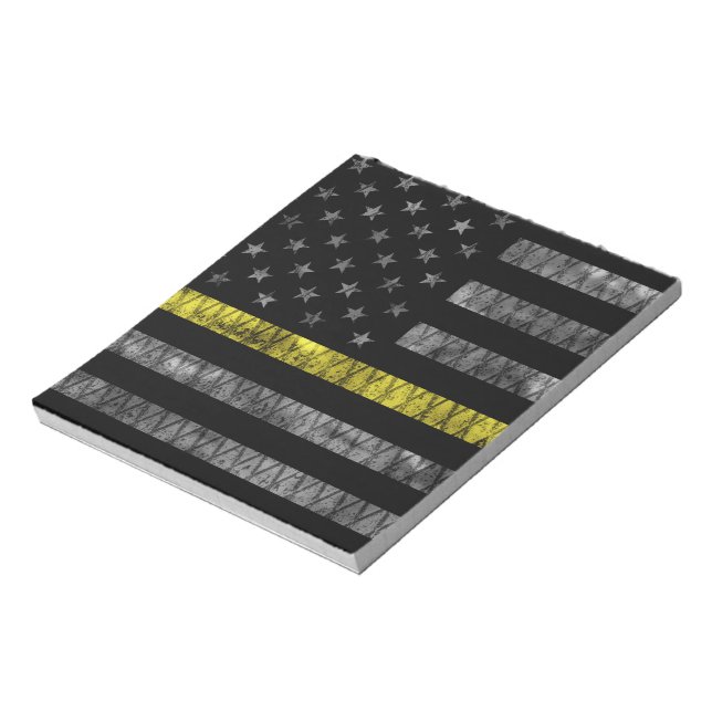 Dispatcher Thin Gult Line-Flagga Anteckningsblock (Roterad)