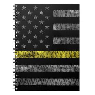 Dispatcher Thin Gult Line-Flagga Anteckningsbok