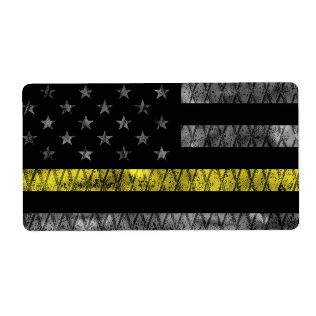 Dispatcher Thin Gult Line-Flagga Fraktsedel (Framsidan)
