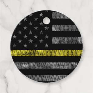 Dispatcher Thin Gult Line-Flagga Gåvor Etiketter