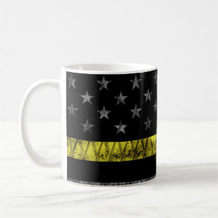 Dispatcher Thin Gult Line-Flagga Kaffemugg