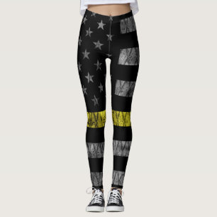 Dispatcher Thin Gult Line-Flagga Leggings