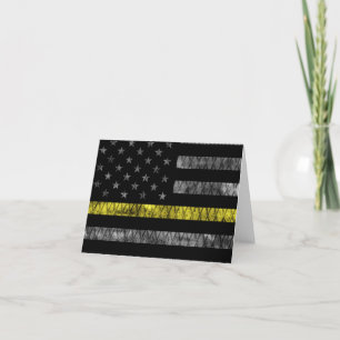 Dispatcher Thin Gult Line-Flagga Tack Kort