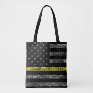 Dispatcher Thin Gult Line-Flagga Tygkasse