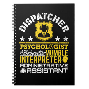 Dispatcher Unofficial Roles Funny 911 Dispatch Anteckningsbok