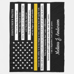Dispatchers Prayer Personlig Thin Guld Line Fleecefilt