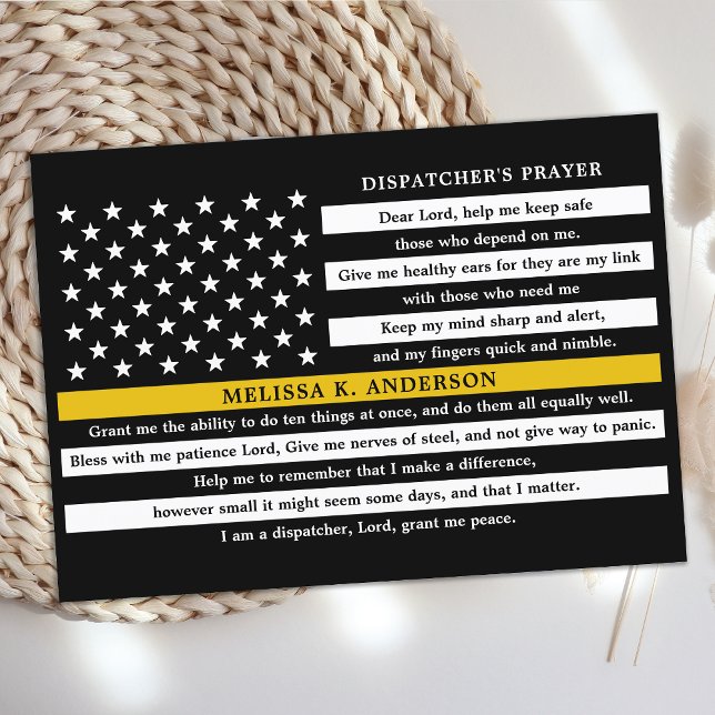 Dispatchers Prayer Personlig Thin Guld Line Tack Kort (Skapare uppladdad)