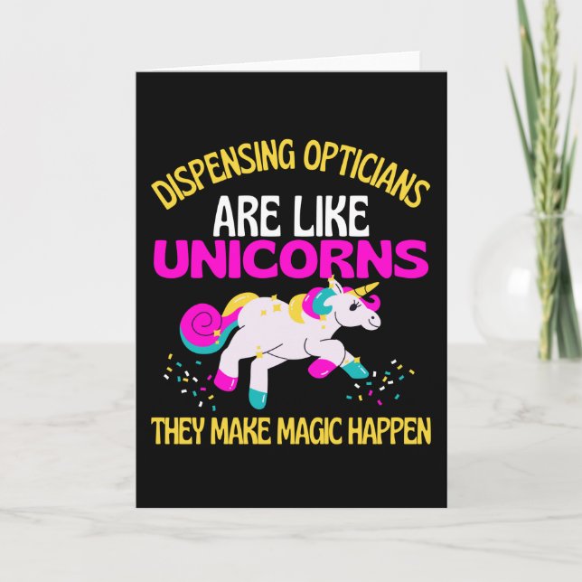Dispenserande Optician Unicorn , Magic Unicorn Kort (Framsida)