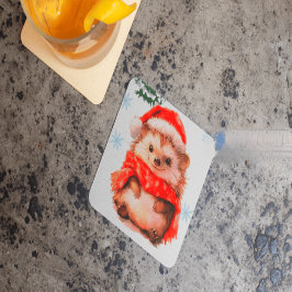 Disposable Christmas Drink Coasters - Cute Hedgeho Underlägg Papper Kvadrat