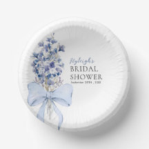 Disposable Romantic Dusty Blue & White Calla Lily