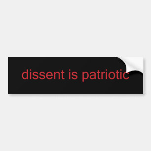 Disposition är patriotisk - Bumper Sticker röd/sva Bildekal