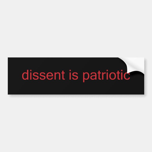 Disposition är patriotisk - Bumper Sticker röd/sva Bildekal (Framsidan)