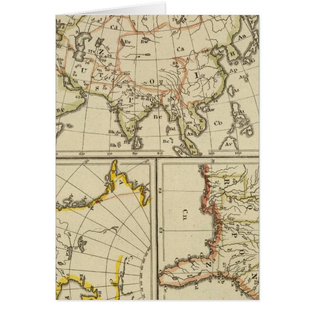 Disposition Asien, Förenta staterna etc. Hälsningskort (Framsidan)
