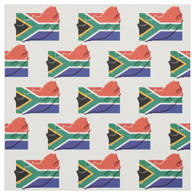 Disposition för Patriotic SOUTH AFRIKA FLAGGA Kart Tyg (Provkarta)