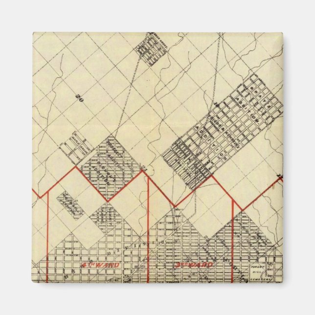 Disposition Karta i Duluth och Suburbs Magnet (Framsidan)