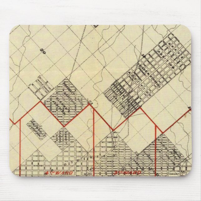 Disposition Karta i Duluth och Suburbs Musmatta (Framsidan)