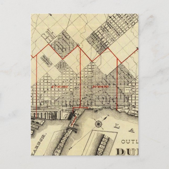 Disposition Karta i Duluth och Suburbs Vykort (Framsida)